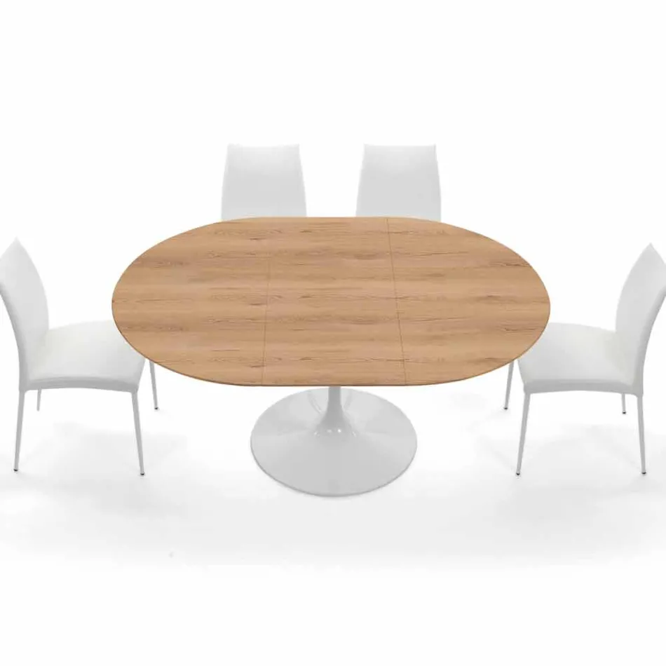 Extendable Dining Table Up to 170 cm in Laminate Made in Italy - Dollars Viadurini