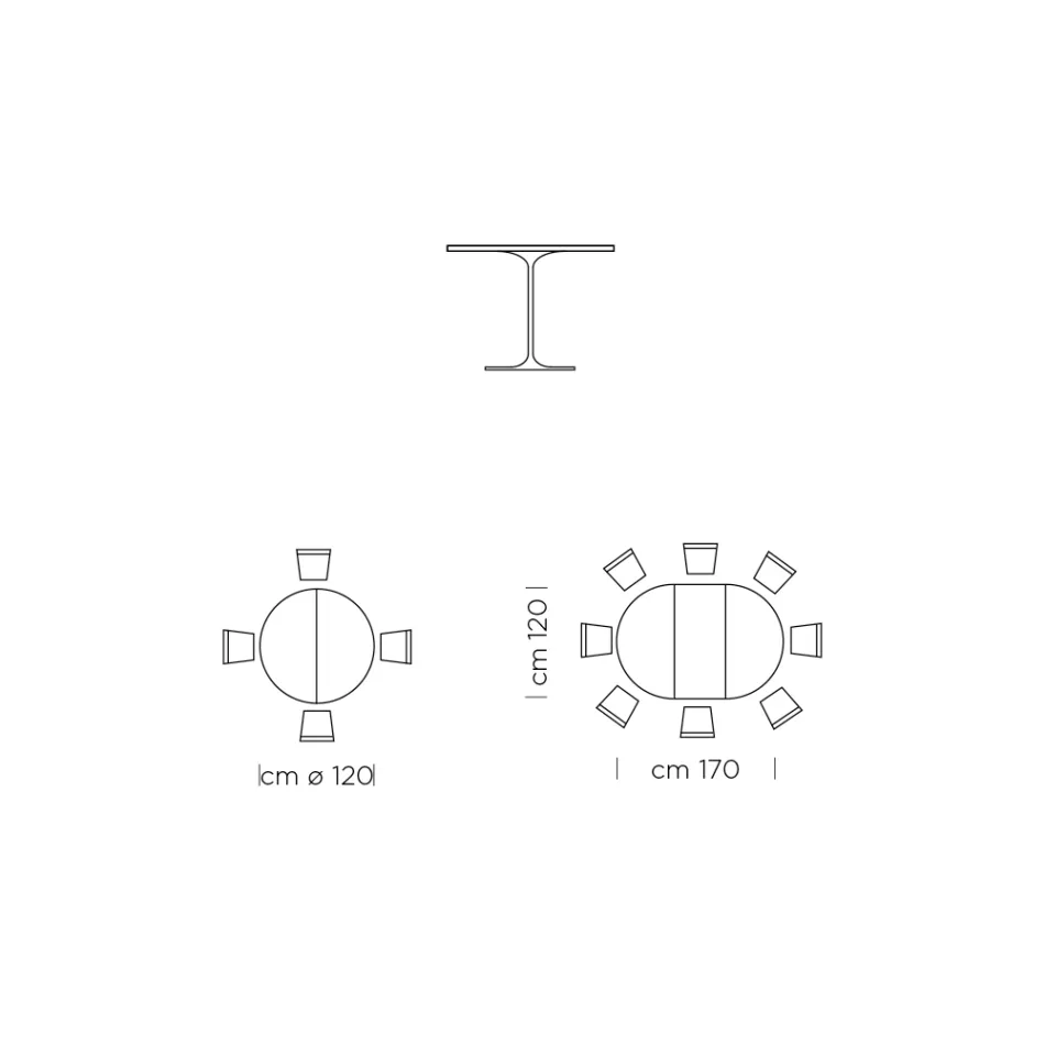 Extendable Dining Table Up to 170 cm in Laminate Made in Italy - Dollars Viadurini