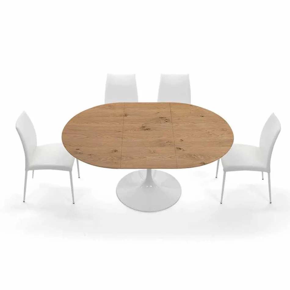 Extendable Dining Table Up to 170 cm in Wood Made in Italy - Dollars Viadurini