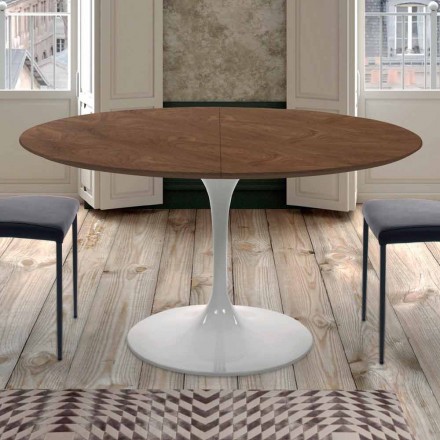 Extendable Dining Table Up to 170 cm in Wood Made in Italy - Dollars Viadurini