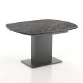 Extendable Dining Table Up to 180 cm in Ceramic and Steel - Catone