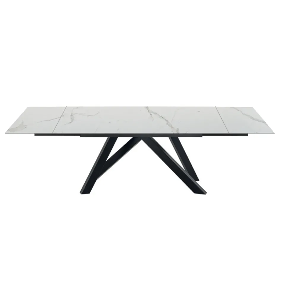 Extendable Dining Table up to 278 cm in Laminam Made in Italy - Settimmio Viadurini