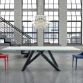 Extendable Glass Dining Table up to 300 cm Made in Italy - Settimmio