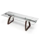 Extendable Dining Table Up to 280 cm in Glass Made in Italy - Antimo Viadurini