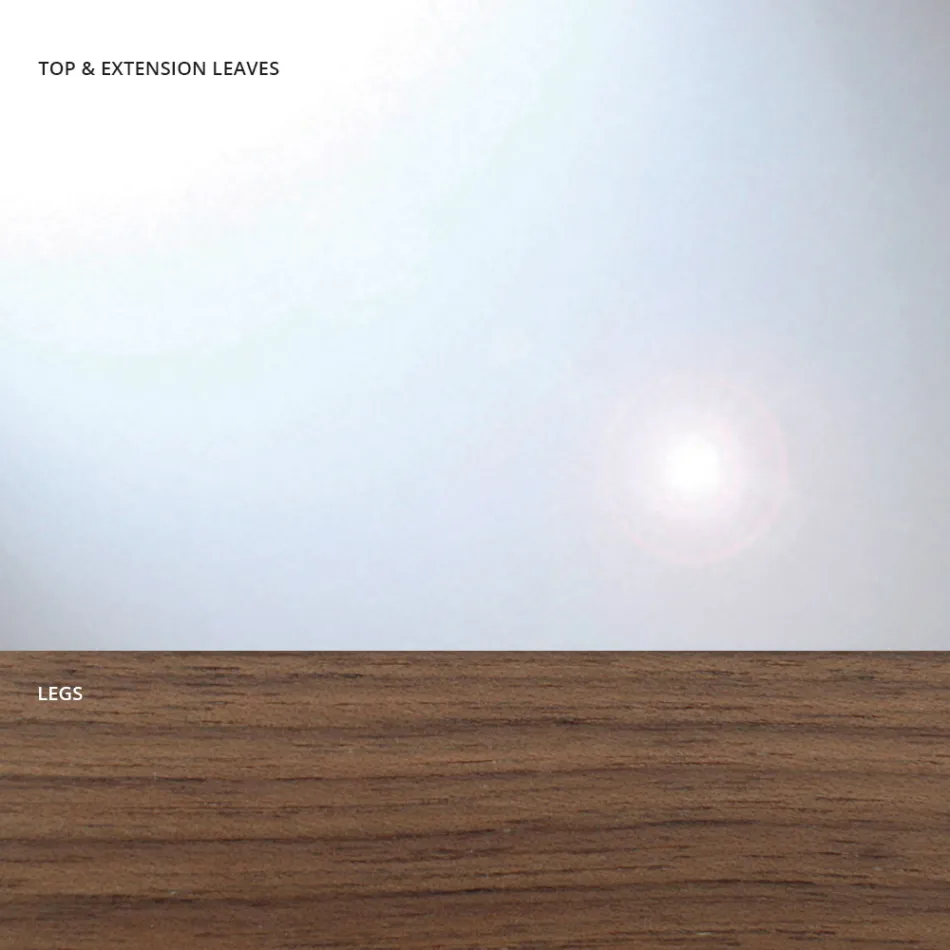 Extendable Dining Table Up to 280 cm in Glass Made in Italy - Antimo Viadurini