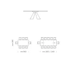 Extendable Dining Table Up to 300 cm in Fenix Made in Italy - Dalmata Viadurini