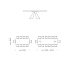 Extendable Dining Table Up to 300 cm in Fenix Made in Italy - Dalmata Viadurini