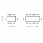 Extendable Dining Table Up to 300 cm in Laminate Made in Italy - Settimmio Viadurini