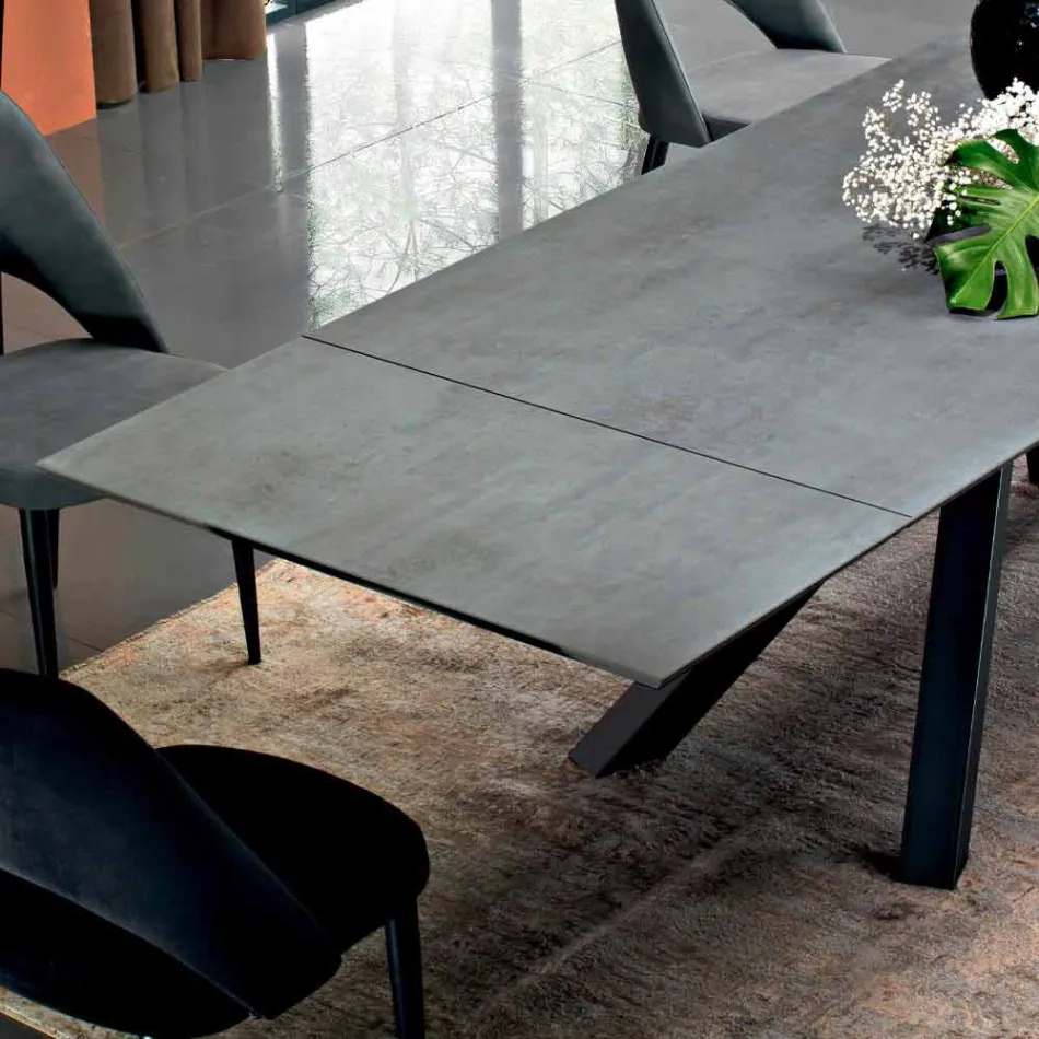 Extendable Dining Table Up to 300 cm in Laminate Made in Italy - Settimmio Viadurini