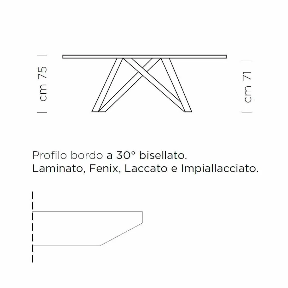Extendable Dining Table Up to 300 cm in Laminate Made in Italy - Settimmio Viadurini