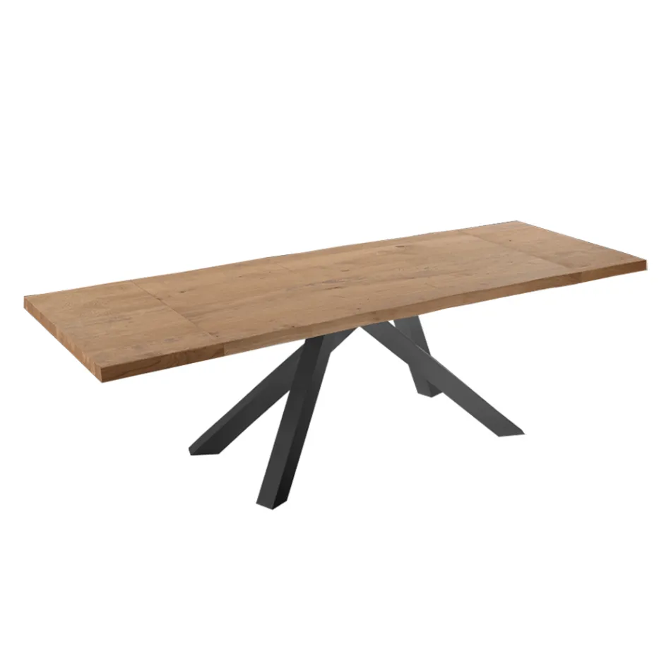 Extendable Dining Table up to 300 cm in Veneered Wood - Settimmio Viadurini