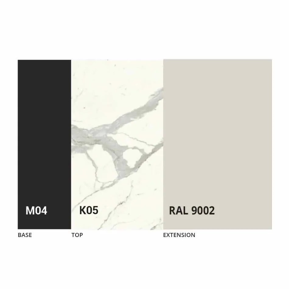 Extendable Dining Table Up to 310 cm in Ceramic Made in Italy - Pitagora Viadurini