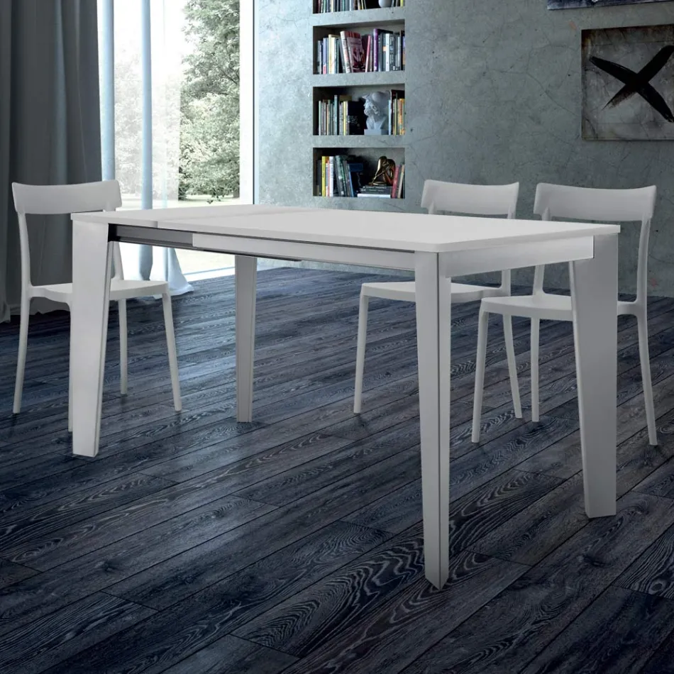 Extendable Dining Table up to 310 cm in Melamine Made in Italy - Seventies Viadurini