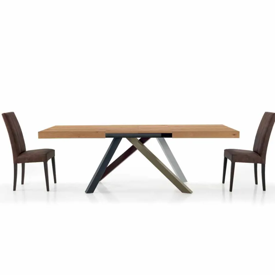 Extendable Dining Table up to 450 cm in Laminated Made in Italy – Salentino Viadurini
