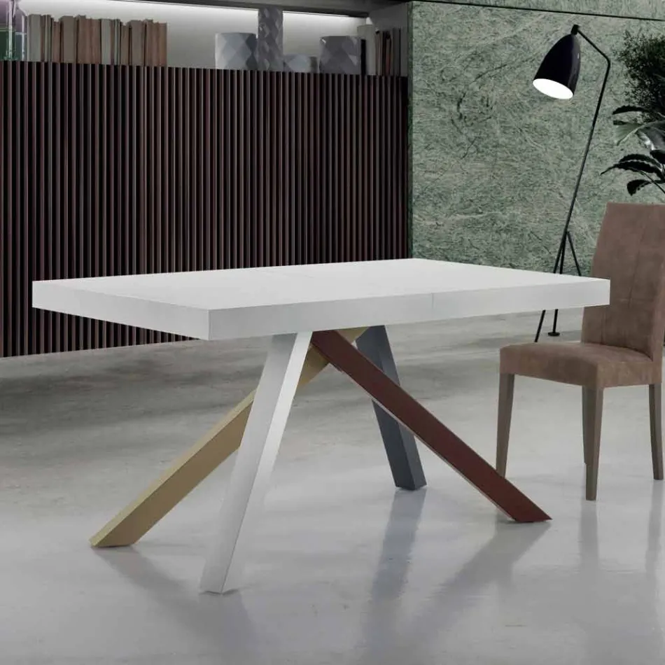 Dining Table Extendable up to 450cm in Laminate Made in Italy - Salentino Viadurini
