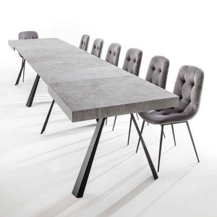 Extendable Dining Table Up to 500 cm with Melamine Top - Raimondo Viadurini