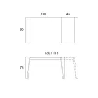 Extendable Dining Table in Wood Veneer Various Finishes - Gerry Viadurini