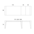Extendable Dining Table in Wood Veneer Various Finishes - Gerry Viadurini