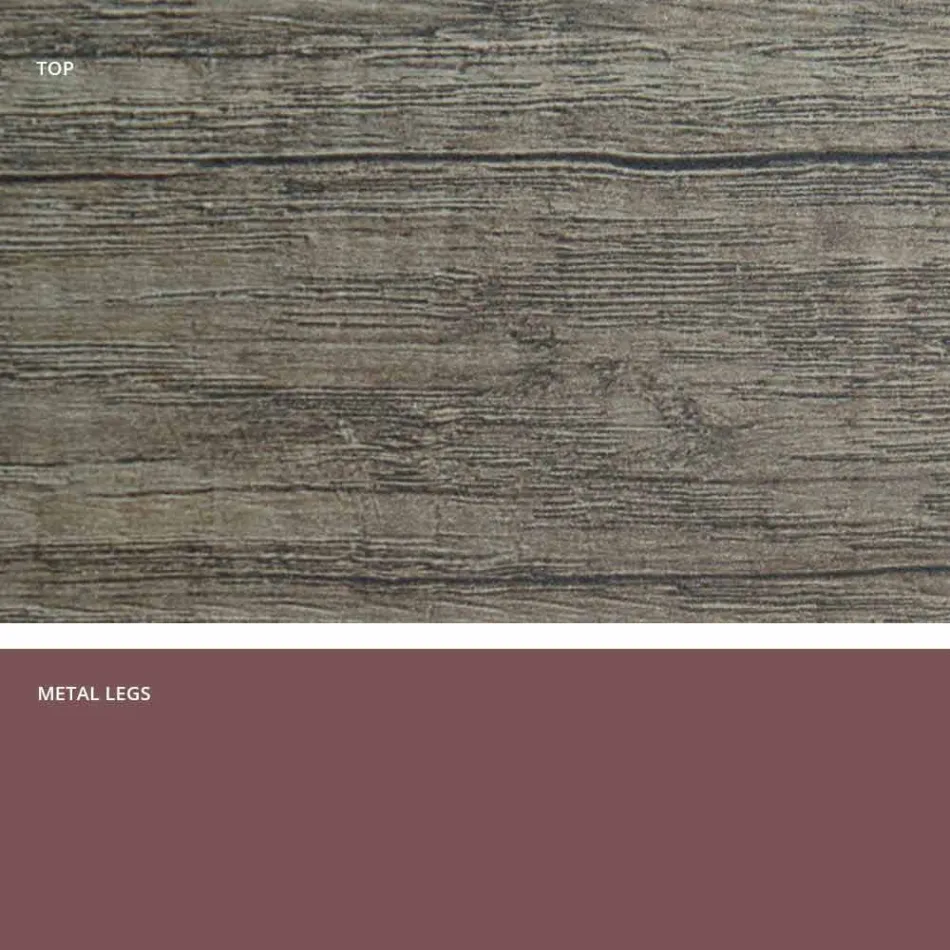 Extendable dining table in melamine made in Italy, Dionigi Viadurini