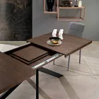Extendable dining table in melamine made in Italy, Dionigi Viadurini