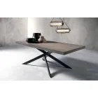 Extendable oak wood dining table L315cm made Italy Oncino Viadurini