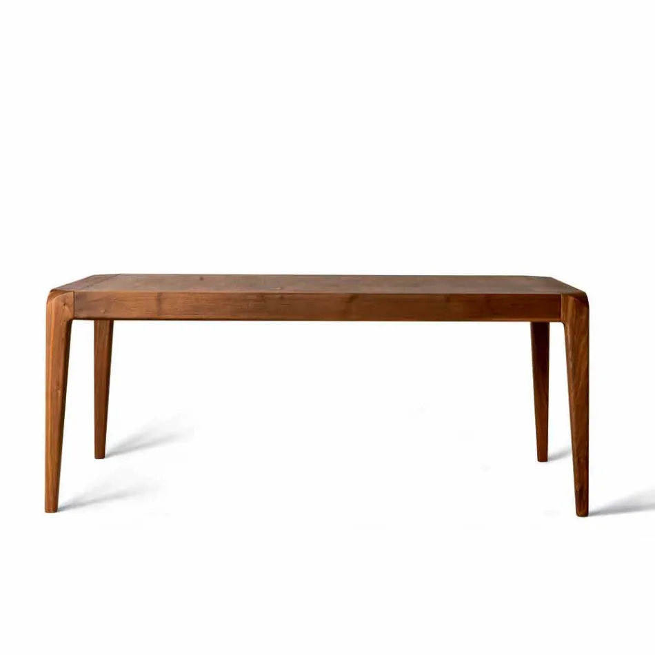 Dining table extendable natural walnut wood modern design Sanni Viadurini