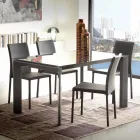 Extendable Dining Table, Tempered Glass Top - Faleria Viadurini