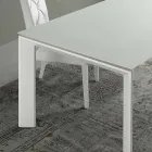 Extendable Dining Table, Tempered Glass Top - Faleria Viadurini