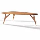 Artisan Dining Table in Solid Walnut Wood Made in Italy - Nocino Viadurini