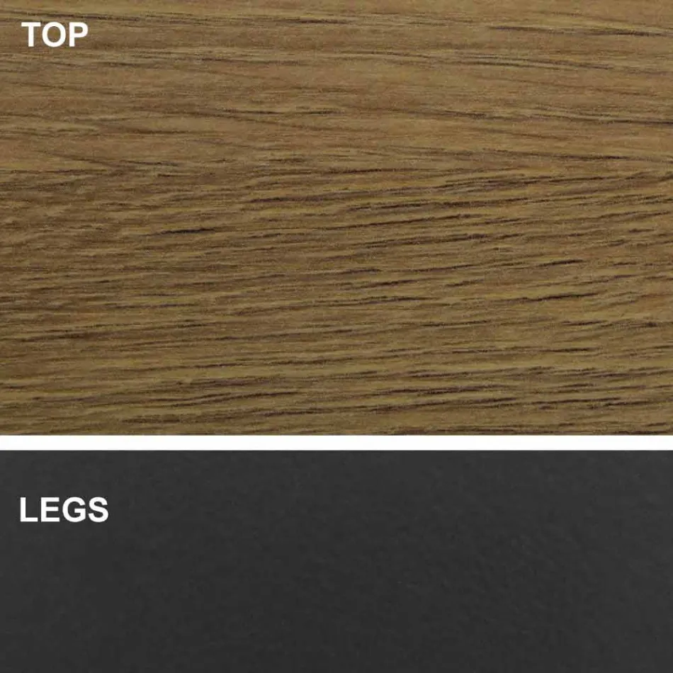 Dining Table with Barrel Top in HPL Laminate Made in Italy - Settimmio Viadurini