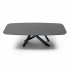 Dining Table with Barrel Top in HPL Laminate Made in Italy - Settimmio Viadurini