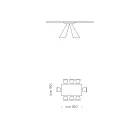 Dining Table with Fenix Top and Steel Base Made in Italy - Dalmata Viadurini