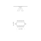 Dining Table with Fenix Top and Steel Base Made in Italy - Dalmata Viadurini