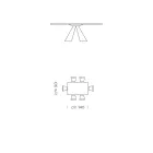 Dining Table with Fenix Top and Steel Base Made in Italy - Dalmata Viadurini