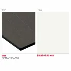 Dining Table with Hpl Top and Metal Base Made in Italy - Aresto Viadurini