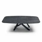 Dining Table with Top in Precious Made in Italy Hypermarble - Settimmio Viadurini