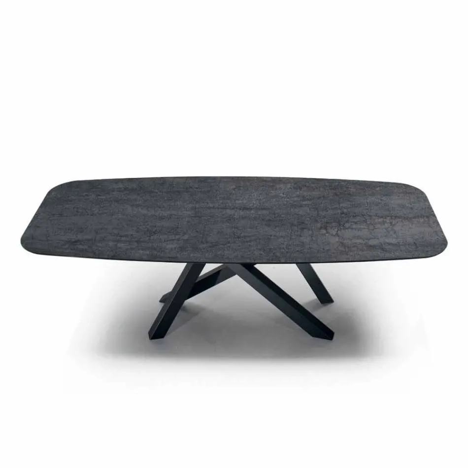 Dining Table with Top in Precious Made in Italy Hypermarble - Settimmio Viadurini