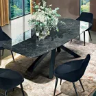 Dining Table with Top in Precious Made in Italy Hypermarble - Settimmio Viadurini