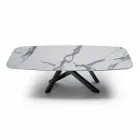 Dining Table with Top in Precious Made in Italy Hypermarble - Settimmio Viadurini