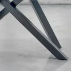 Dining Table with Veneered Wood Top Made in Italy - Settimmio Viadurini