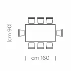 Dining Table with Veneered Wood Top Made in Italy - Settimmio Viadurini