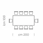 Dining Table with Veneered Wood Top Made in Italy - Settimmio Viadurini