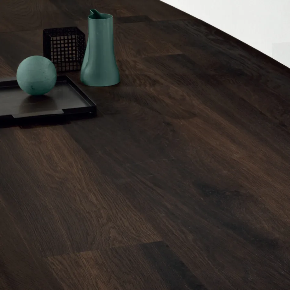 Dining Table with Oak Veneered Top Made in Italy - Antonino Viadurini