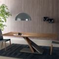 Design Dining Table in Metal Top in Canaletto Walnut - Zorato Wood