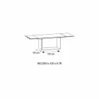 Extendable Dining Table in Ceramic and Metal Made in Italy - Dark Brown Viadurini