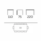 Design Dining Table in Smoked Glass and Oiled Ash Made in Italy - Croma Viadurini