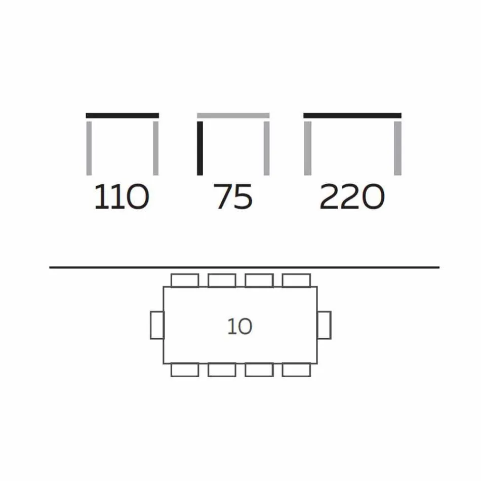 Design Dining Table in Smoked Glass and Oiled Ash Made in Italy - Croma Viadurini
