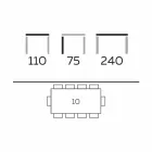 Modern Design Dining Table in Gres and Ash Made in Italy - Charol Viadurini