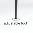 Steel Dining Table with Mdf Top in Oak Finish - Gherardo Viadurini