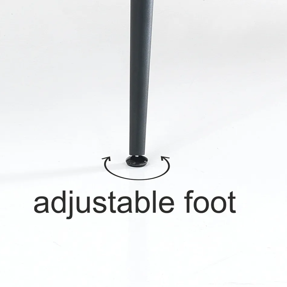 Steel Dining Table with Mdf Top in Oak Finish - Gherardo Viadurini